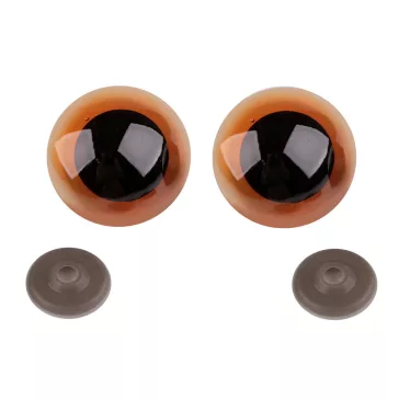   Nagy szemek biztosítékkal Ø45 mm - 3 barnásbézs (30 szett)