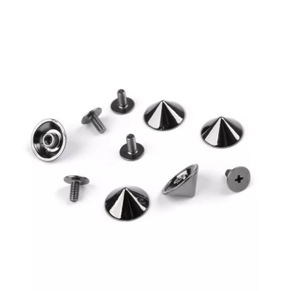 Dekoratív csavarvég / szegecs / kézitáska lábak Ø13 mm - 3 nikkel fekete (20 pár) Dekoratív csavarvég / szegecs / kézitáska lábak Ø13 mm - 3 nikkel fekete (20 pár)