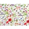 Cotton fabric / canvas, meadow flowers – white