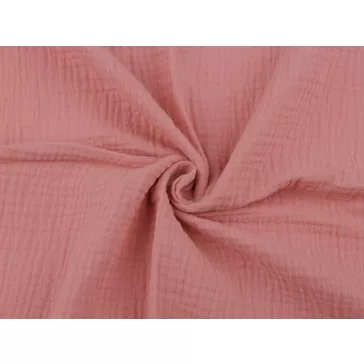 Pink cotton double gauze (muslin fabric)