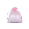 Ajándéktáska 7x9 cm organza - 3 rózsás világos (5 db-os csomagolás)