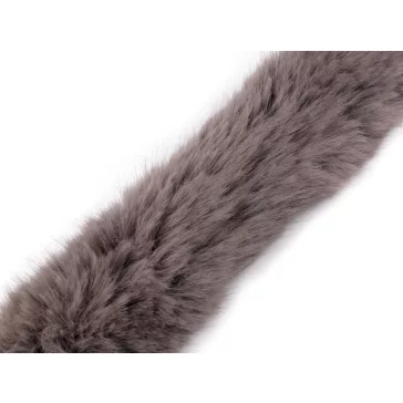   Dekorációs szőrme szélessége 9 cm - 2 szürkés bézs dunkel 