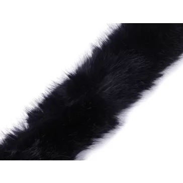Dekorációs szőrme szélessége 9 cm - 3 blue dark 