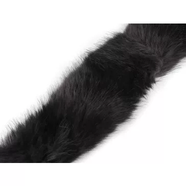 Dekorációs szőrme szélessége 9 cm - 4 antracit 