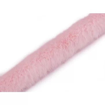   Varrható dekorációs szőrme szélessége 3 cm - 2 púderrózsaszín 