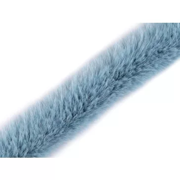   Varrható dekorációs szőrme szélessége 3 cm - 9 világoskék 