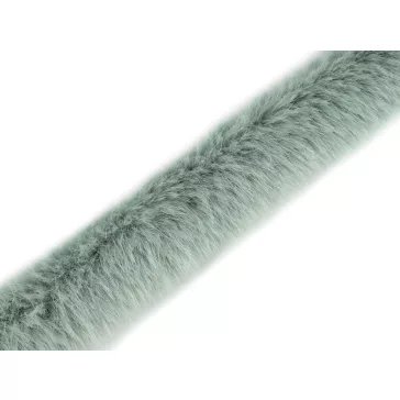   Varrható dekorációs szőrme szélessége 3 cm - 10 zöld zsálya világos 
