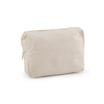   Kozmetikai táska a befejezéshez / pamutanyag tok 17x12 cm - bézs világos (4 db-os csomagolás)