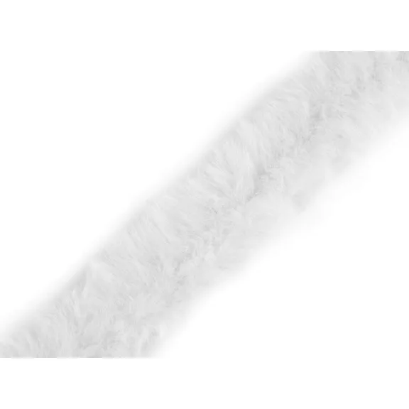 Műszörme díszítő szegő csík széles 1,5 cm ruházati - 1 Off White Műszörme díszítő szegő csík széles 1,5 cm ruházati - 1 Off White
