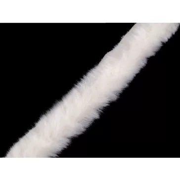   Műszörme díszítő szegő csík széles 1,5 cm ruházati - 2 krém világos 