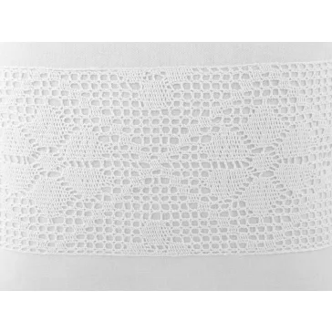   Párnahuzat pálcás csipkével 45x45 cm - 1 természetes fehér (2 db-os csomagolás)