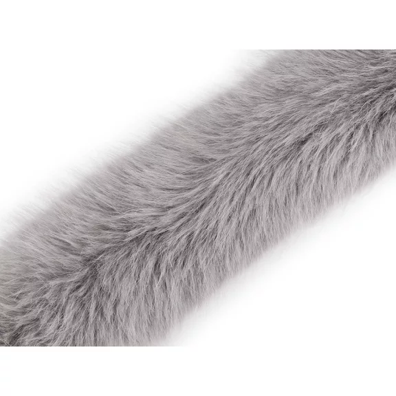 Szőŕös szalag műszörme szőr 9 cm - 6 szürke Szőŕös szalag műszörme szőr 9 cm - 6 szürke