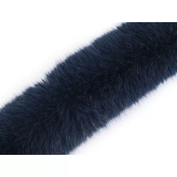 Szőŕös szalag műszörme szőr 9 cm - 7 blue dark Szőŕös szalag műszörme szőr 9 cm - 7 blue dark