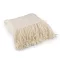 Kötött takaró rojtos 130x155 cm - 1 krém világos (1 db-os csomagolás)