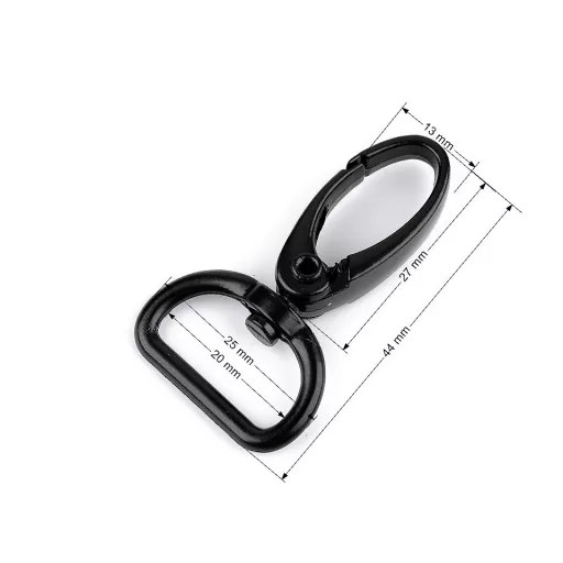Fém forgós karabiner 20 mm-es befűző
