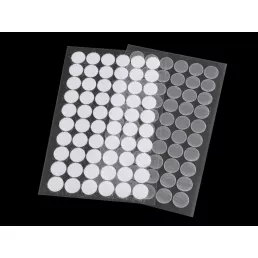 Tépőzár karika öntapadós Ø15 mm átlátszó