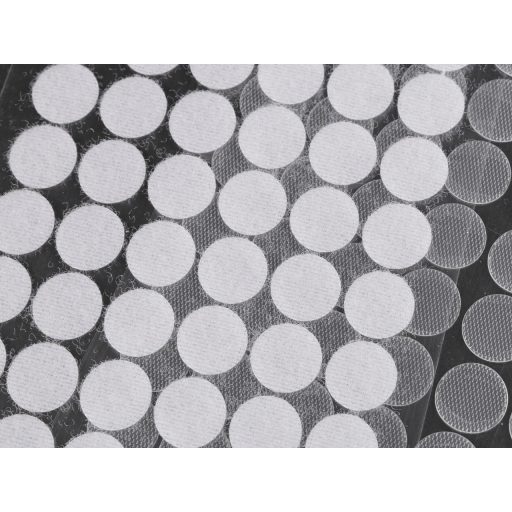 Tépőzár karika öntapadós Ø15 mm átlátszó