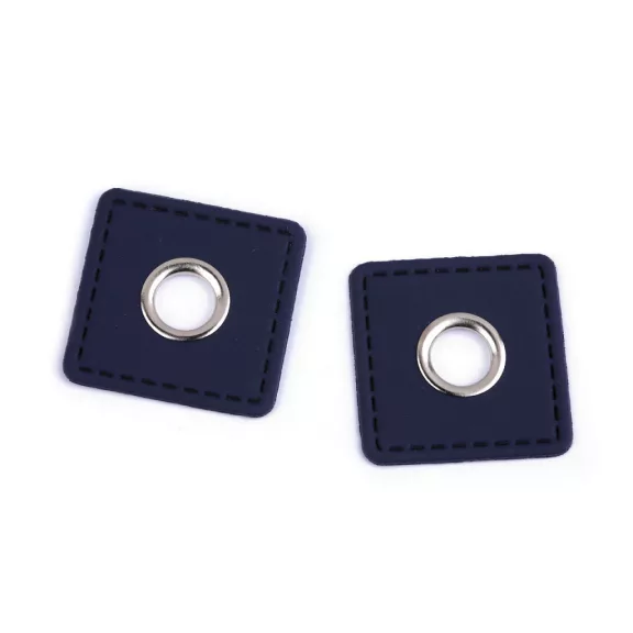 Ringli bőr négyzett rávarrásra 10 mm - 6 blue dark (4 db-os csomagolás) Ringli bőr négyzett rávarrásra 10 mm - 6 blue dark (4 db-os csomagolás)