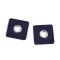 Ringli bőr négyzett rávarrásra 10 mm - 6 blue dark (20 db-os csomagolás)
