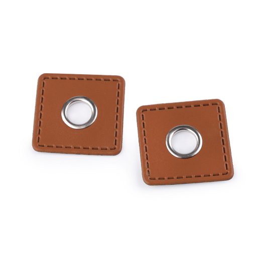 Ringli bőr négyzett rávarrásra 10 mm