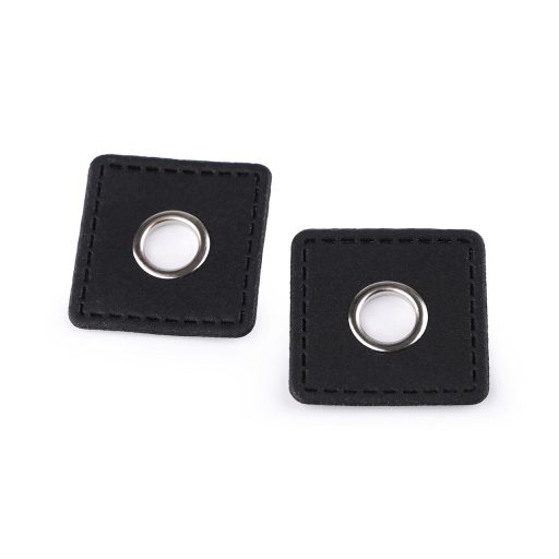 Ringli bőr négyzett rávarrásra 10 mm