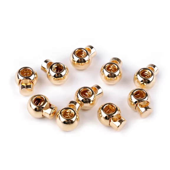 Rugós, zsinór szabályozó, zsinórvég 14x18 mm - 2 arany klasszik (20 db-os csomagolás) Rugós, zsinór szabályozó, zsinórvég 14x18 mm - 2 arany klasszik (20 db-os csomagolás)