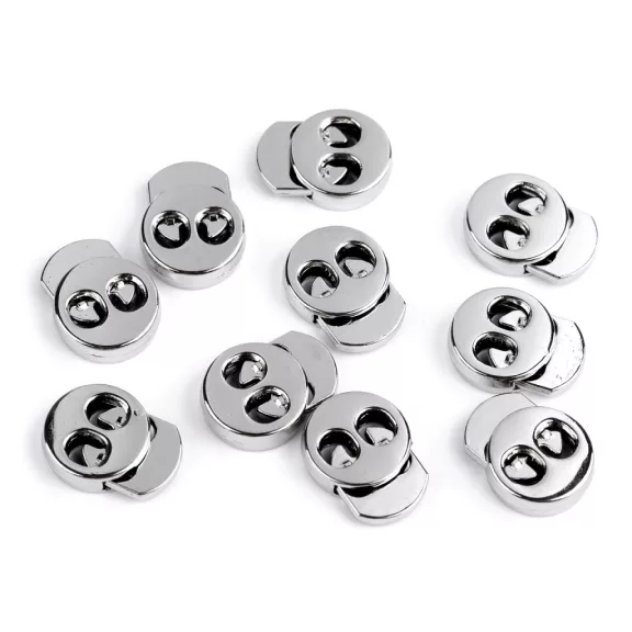Rugós, zsinór szabályozó, zsinórvég 15x18 mm malacka - 1 nikkel (20 db-os csomagolás) Rugós, zsinór szabályozó, zsinórvég 15x18 mm malacka - 1 nikkel (20 db-os csomagolás)