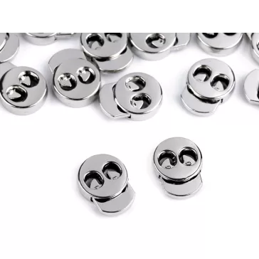   Rugós, zsinór szabályozó, zsinórvég 15x18 mm malacka - 1 nikkel (20 db-os csomagolás)
