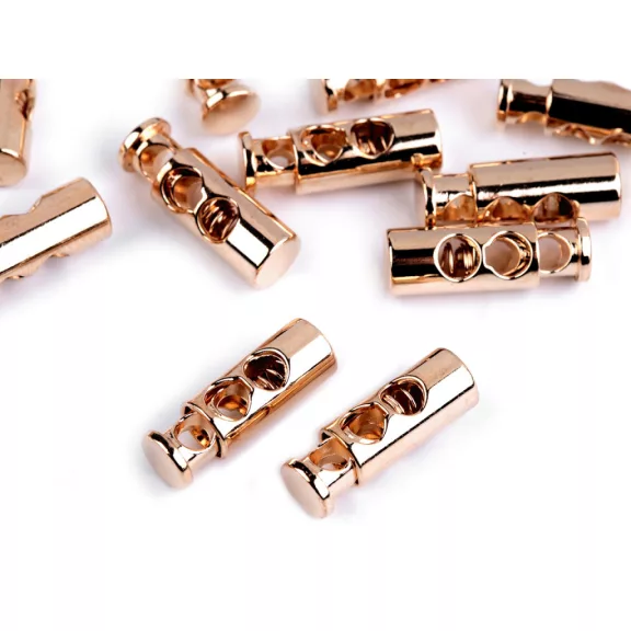 Rugós, zsinór szabályozó, zsinórvég 7x23 mm - 2 rózsaarany (4 db-os csomagolás) Rugós, zsinór szabályozó, zsinórvég 7x23 mm - 2 rózsaarany (4 db-os csomagolás)