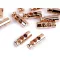 Rugós, zsinór szabályozó, zsinórvég 7x23 mm - 2 rózsaarany (4 db-os csomagolás)