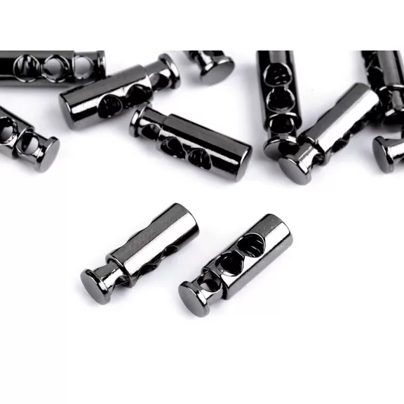 Rugós, zsinór szabályozó, zsinórvég 7x23 mm - 3 nikkel fekete (20 db-os csomagolás) Rugós, zsinór szabályozó, zsinórvég 7x23 mm - 3 nikkel fekete (20 db-os csomagolás)