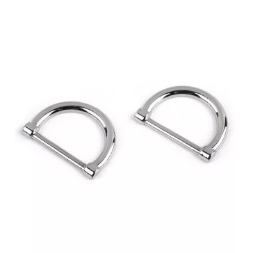   D karika félkarika átmérője 20 mm lapos - 1 nikkel (2 db-os csomagolás)