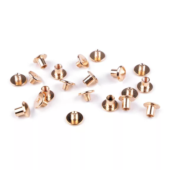 Övcsavar Ø10 mm szíjcsavar / könyvkötő - 2 rózsaarany (200 pr) Övcsavar Ø10 mm szíjcsavar / könyvkötő - 2 rózsaarany (200 pr)