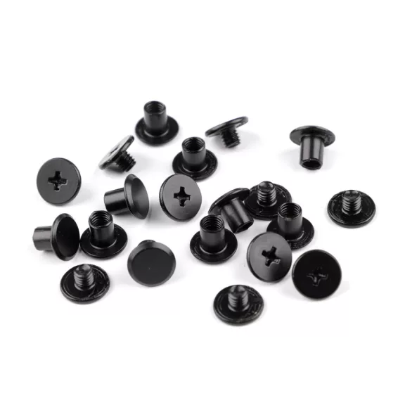 Övcsavar Ø10 mm szíjcsavar / könyvkötő - 6 fekete lakk (200 pr) Övcsavar Ø10 mm szíjcsavar / könyvkötő - 6 fekete lakk (200 pr)