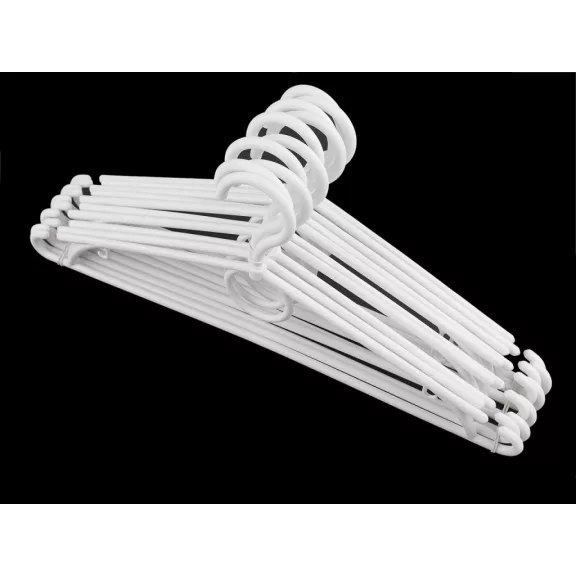 Forgó fejű műanyag vállfa 40 cm - 1 fehér (30 db-os csomagolás) Forgó fejű műanyag vállfa 40 cm - 1 fehér (30 db-os csomagolás)