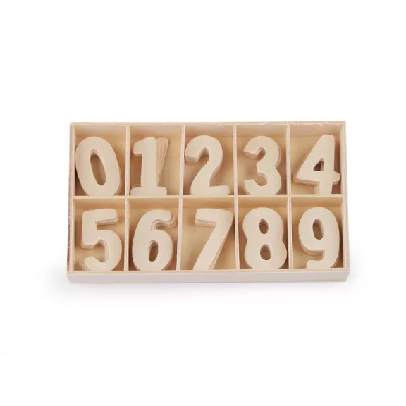 Fa számok dobozban - 1 (3.8cm) természetes világos (1 doboz) Fa számok dobozban - 1 (3.8cm) természetes világos (1 doboz)