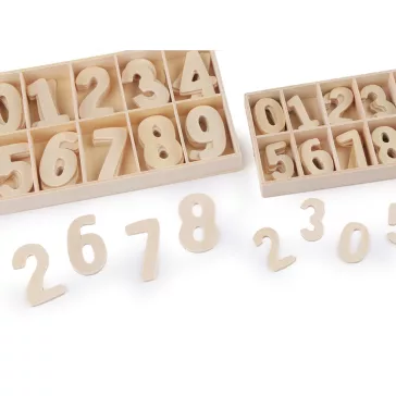   Fa számok dobozban - 2 (2.7cm) természetes világos (3 box)