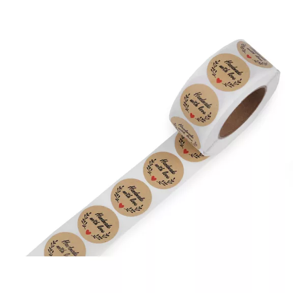 Papír öntapadós ragasztó Handmade with love, thank you Ø25 mm - 1 (Handmade with love) természetes barna (5 tekercs) Papír öntapadós ragasztó Handmade with love, thank you Ø25 mm - 1 (Handmade with love) természetes barna (5 tekercs)