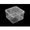 Műanyag doboz / box tetővel 9,5x9,5x5,5 cm - Transparent (1 db-os csomagolás)
