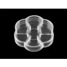 Műanyag rekeszes tárolódoboz / virág alakú kiegészítőknek Ø10 cm - Transparent (4 db-os csomagolás) Műanyag rekeszes tárolódoboz / virág alakú kiegészítőknek Ø10 cm - Transparent (4 db-os csomagolás)