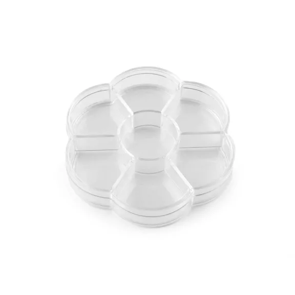 Műanyag rekeszes tárolódoboz / virág alakú kiegészítőknek Ø10 cm - Transparent (20 db-os csomagolás) Műanyag rekeszes tárolódoboz / virág alakú kiegészítőknek Ø10 cm - Transparent (20 db-os csomagolás)