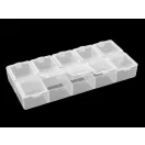 Műanyag rekeszes tároló doboz / kiegészítőknek 6x13,2x2 cm - Transparent (4 db-os csomagolás) Műanyag rekeszes tároló doboz / kiegészítőknek 6x13,2x2 cm - Transparent (4 db-os csomagolás)