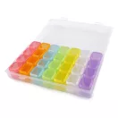 Műanyag tárolódoboz / doboz kiegészítőknek 28 rekesz strassztartó - 1 multicolor (1 db-os csomagolás)