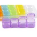 Műanyag tárolódoboz / doboz kiegészítőknek 28 rekesz strassztartó - 1 multicolor (1 db-os csomagolás)