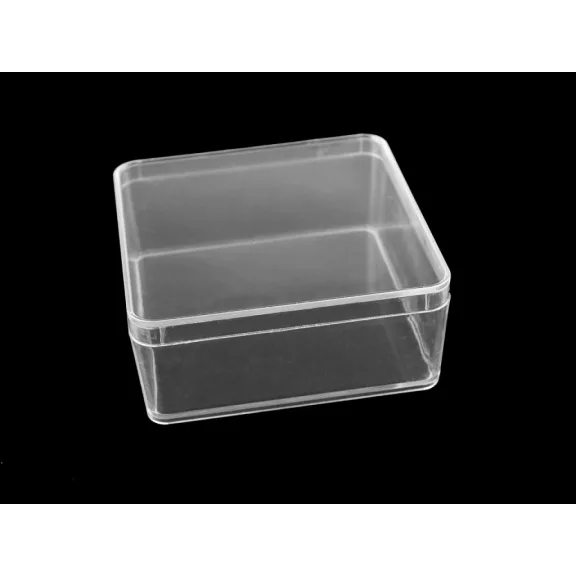 Műanyag doboz / box tetővel 9,5x9,5x4 cm - Transparent (1 db-os csomagolás) Műanyag doboz / box tetővel 9,5x9,5x4 cm - Transparent (1 db-os csomagolás)