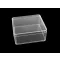 Műanyag doboz / box tetővel 9,5x9,5x4 cm - Transparent (1 db-os csomagolás)