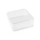 Műanyag doboz / box tetővel 9,5x9,5x4 cm - Transparent (10 db-os csomagolás)