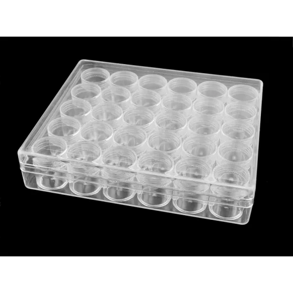 Cavaros tetejű műanyag doboz 30 csavaros doboz - Transparent (5 db-os csomagolás) Cavaros tetejű műanyag doboz 30 csavaros doboz - Transparent (5 db-os csomagolás)