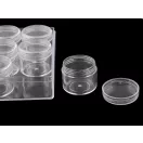 Cavaros tetejű műanyag doboz / 12 csavaros doboz - Transparent (5 db-os csomagolás) Cavaros tetejű műanyag doboz / 12 csavaros doboz - Transparent (5 db-os csomagolás)