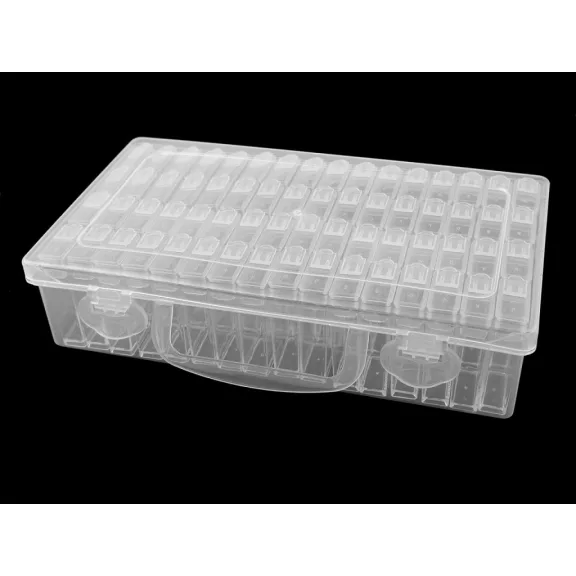 Műanyag tároló doboz / 64 rekeszes doboz az ábécével - Transparent (1 db-os csomagolás) Műanyag tároló doboz / 64 rekeszes doboz az ábécével - Transparent (1 db-os csomagolás)